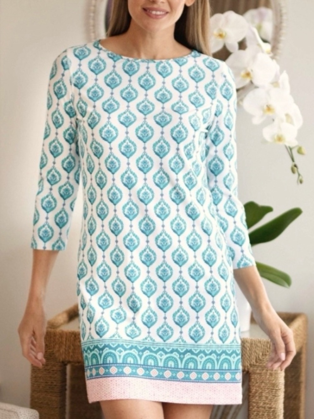 🤍Cabana Life Shift Dress In Santorini Summer Print🤍
